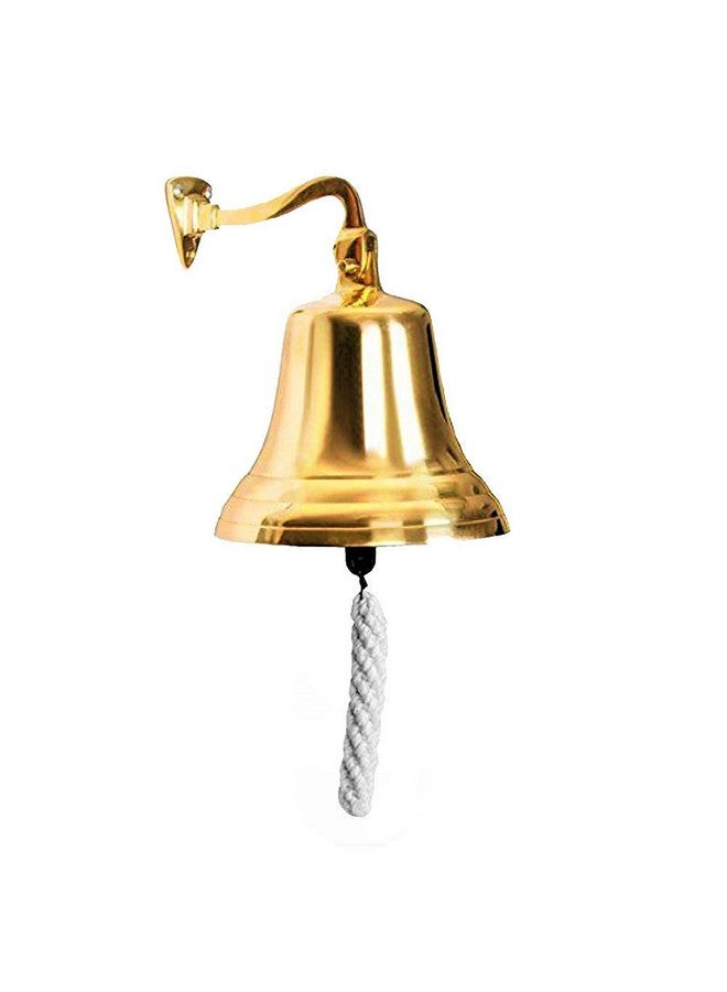 Light It Up Brass Decorative Hanging Bell Perfect for Home Pooja, Mandir & Festival Decor | Solid Brass Metal Bell with Deep Resonating Sound | Antique Style Ghanti for Door or Temple Use 5 in - Image 1