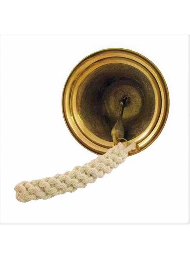 Light It Up Brass Decorative Hanging Bell Perfect for Home Pooja, Mandir & Festival Decor | Solid Brass Metal Bell with Deep Resonating Sound | Antique Style Ghanti for Door or Temple Use 5 in - Image 2