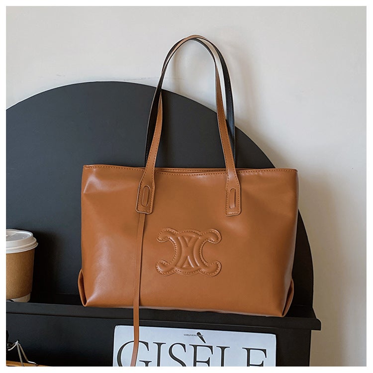 2023 Summer-Autumn Fashion Tote Bag with Large Capacity Brown 