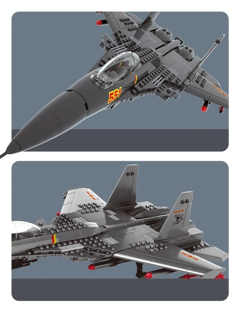 wange Shenyang J15 Flying Shark-Based Fighter Building Blocks Set 4001 (Age 8+, 272 Pieces) - Image 2