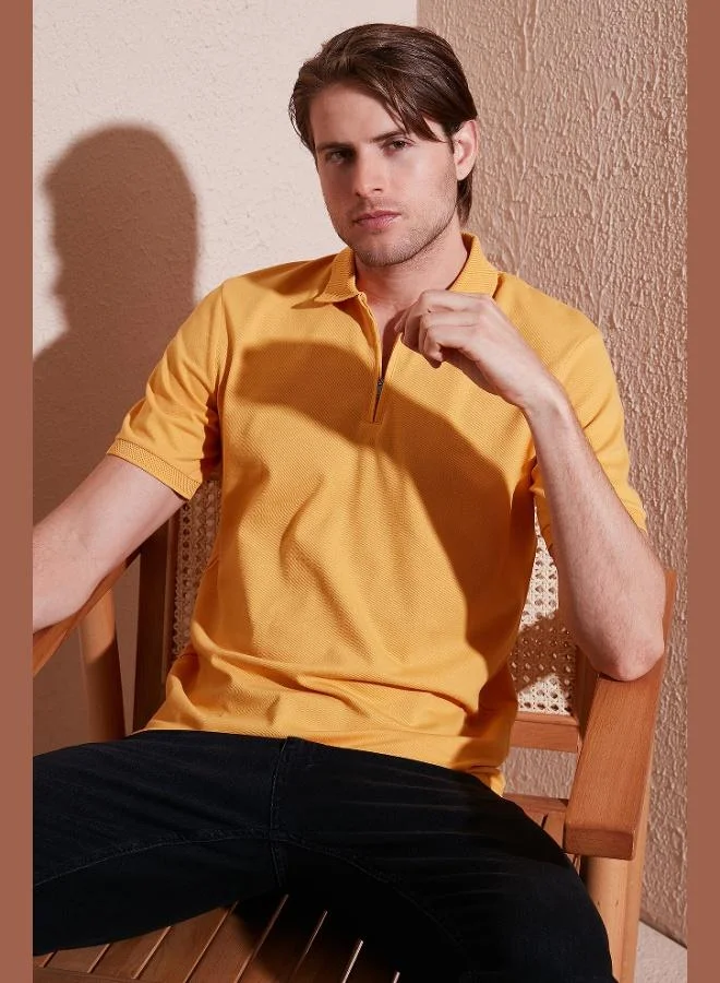 Buratti  Buratti Cotton Regular Fit Half Zipper Polo Collar T Shirt Men's Polo Collar T-Shirt 5901029 for Men | Best Price UAE