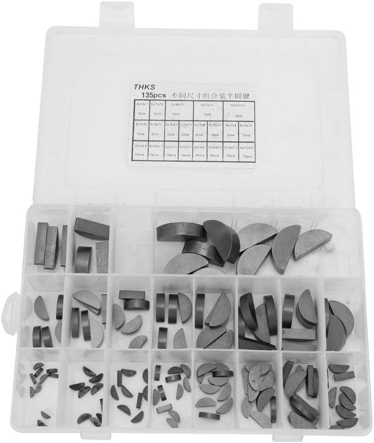 for Long-Lasting Flywheel, 135 Pcs Woodruff Key Assortment Kit, Pulley, and Crankway Keys for Multiple Applications - Image 1