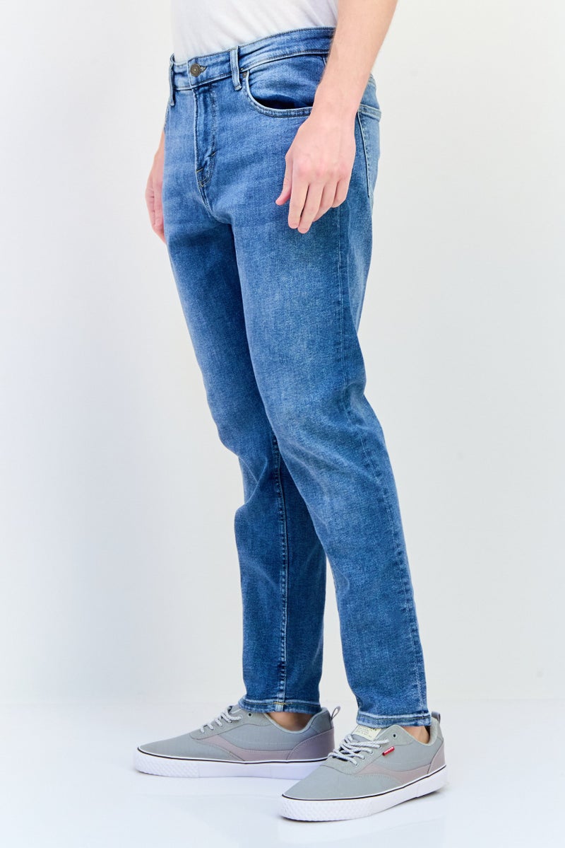 Celio Men Slim Confort Fit Wash Stretchable Denim, Blue - Image 2