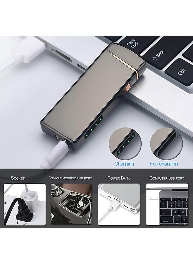 LENND Windproof Arc Lighter X Plasma Lighters Rechargeable USB Lighter Electric Lighter for Candle-with LED Display Power  - Image 3