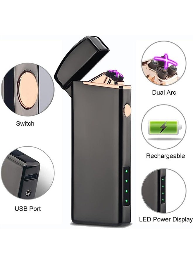 LENND Windproof Arc Lighter X Plasma Lighters Rechargeable USB Lighter Electric Lighter for Candle-with LED Display Power  - Image 2