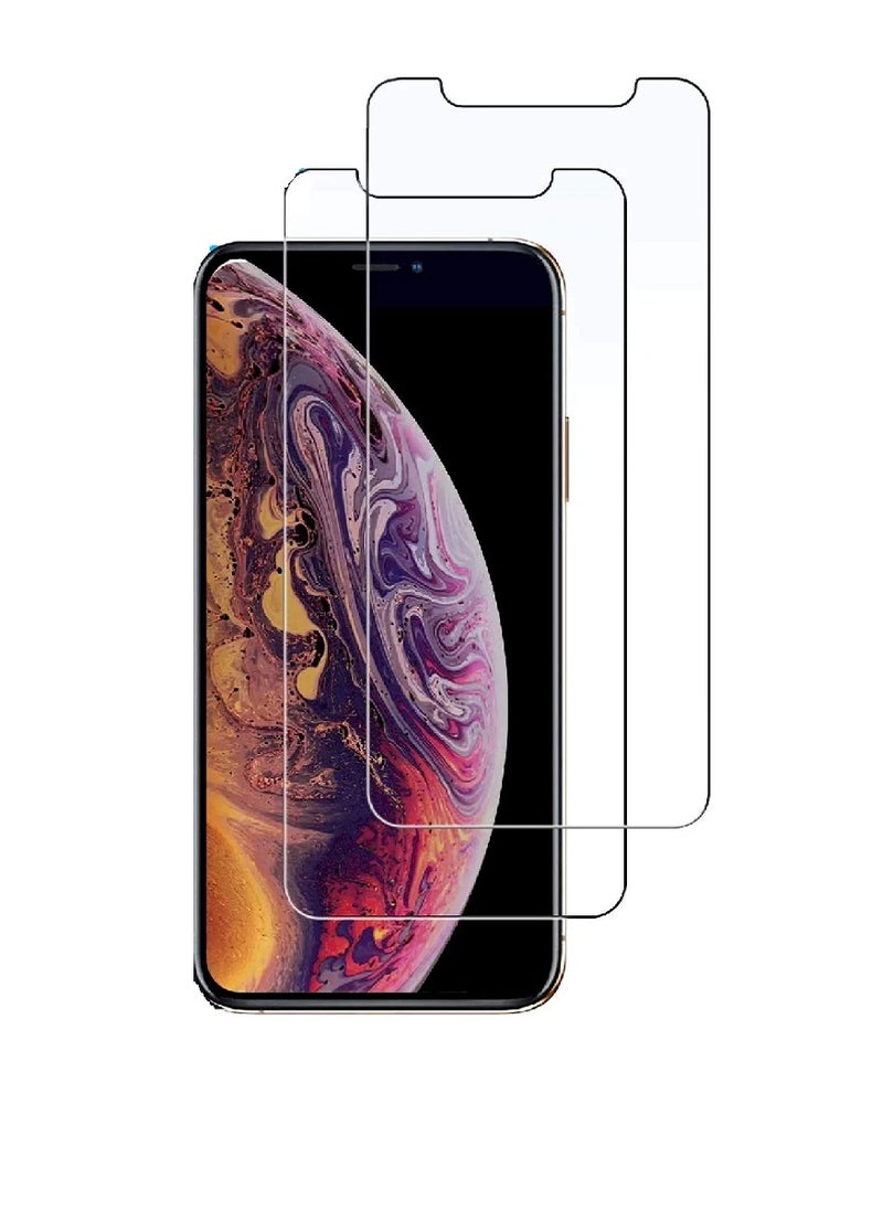 Super 2 Pieces Tempered Glass Screen Protector Clear Designed For iPhone XS Max Full Screen Coverage And Bubble Free - Image 1