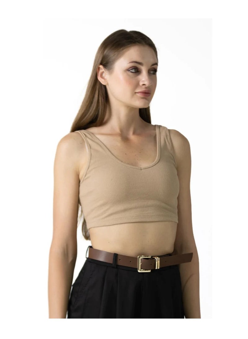 Timo Adams - Timo Adam Nude V-Neck Camisole | The Art of Layering Camisoles That Transform Your Look | Versatile Charm Camisoles for Every Occasion | A Camisole for Every Mood and Moment - Image 1