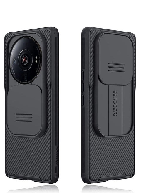 جراب Xiaomi 12S Ultra مع حماية للكاميرا (أسود)