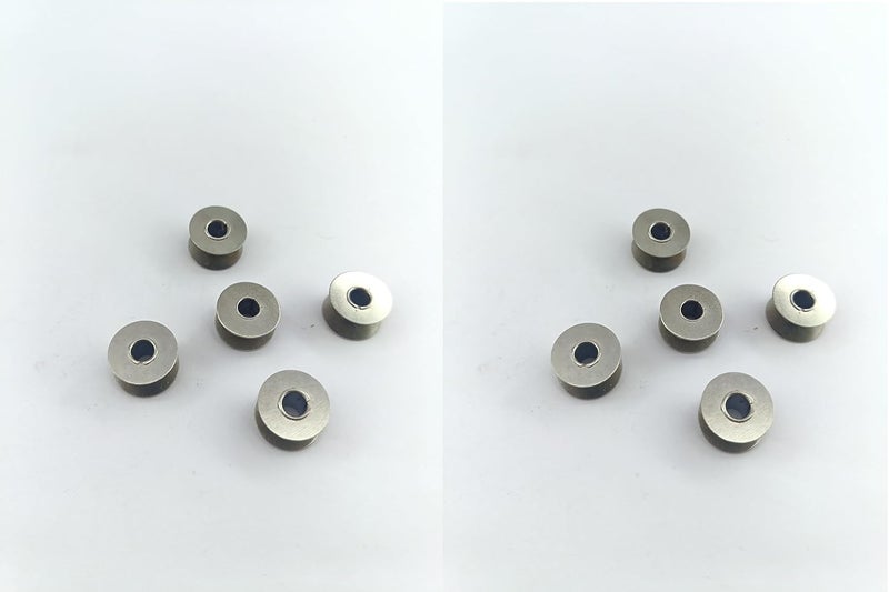 advancedestore advancedestore Pack of 10Pc Small Sewing Stiching Machine Bobbins Plain Steel Bobbins for Sewing Machine Supplies machines - Image 1