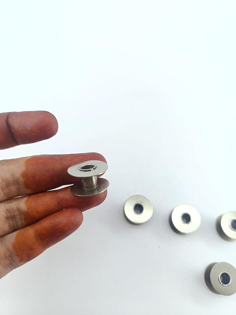 advancedestore advancedestore Pack of 10Pc Small Sewing Stiching Machine Bobbins Plain Steel Bobbins for Sewing Machine Supplies machines - Image 5