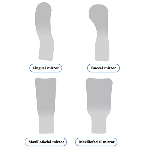Angzhili مجموعة مرايا التصوير السني 4 قطع/طقم، مرايا داخل الفم خالية من الضباب، عاكس صور داخل الفم ذو جانبين مع مروحة وضوء، مرآة إطباقية من الفولاذ المقاوم للصدأ مع إزالة الضباب التلقائية - Image 4