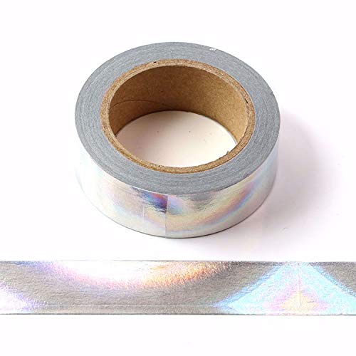 Holographic Foil Washi Tape Premium Metallic SelfAdhesive Masking Tape for Wall Decor Crafts Scrapbooking TV Edging Card Making Gift Wrapping Decorative DIY Washi Tape 059in x 394 inches