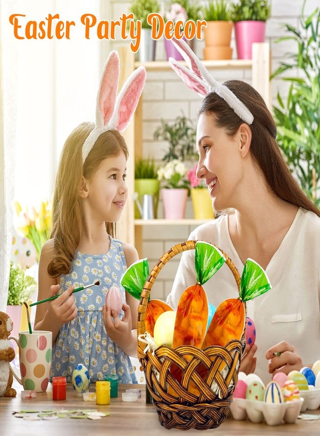 ISKYBOB 100Pcs Carrot Candy Bags with Tie Plastic Carrot Treat Bunny Cello Cone Bag - Image 4