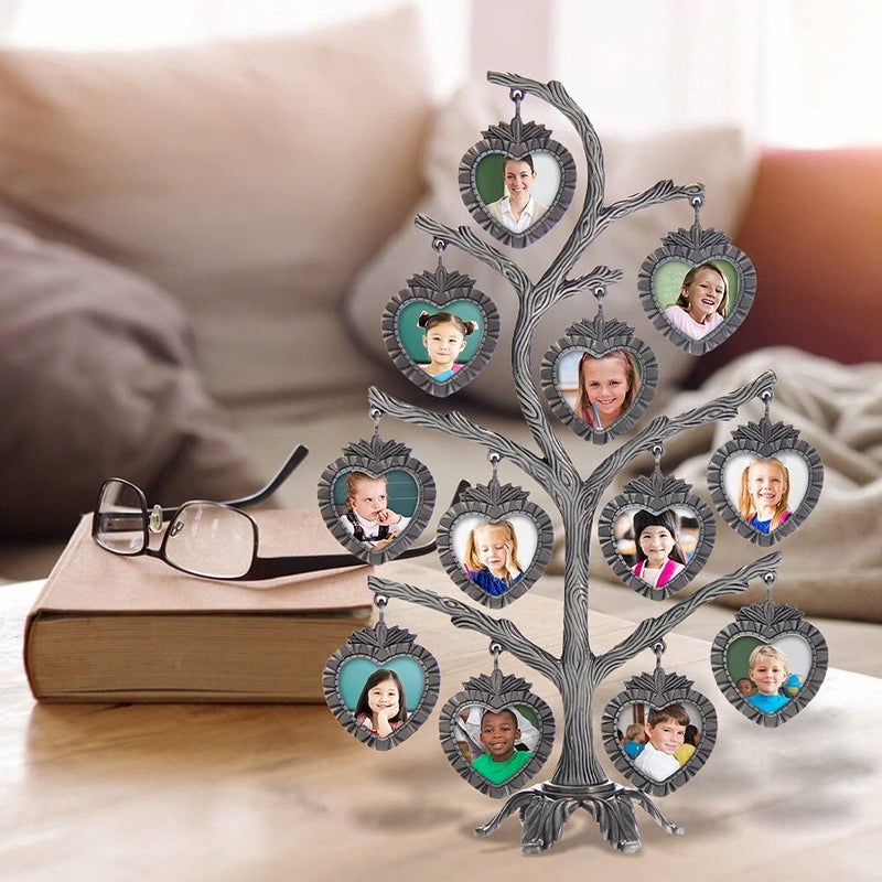 Lasody Family Tree Picture Frame Hold 12 Hanging Picture Photo Frames Collage Desk Stand Ornaments Mother's Day Gifts 1"x1" - Image 5