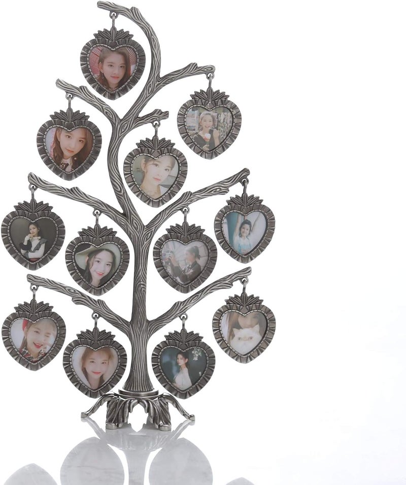 Lasody Family Tree Picture Frame Hold 12 Hanging Picture Photo Frames Collage Desk Stand Ornaments Mother's Day Gifts 1"x1" - Image 1