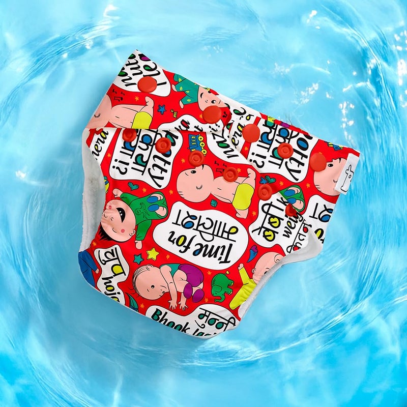 SuperBottoms Swimming Diapers for Babies & Toddlers - Reusable & Adjustable Swim Diapers - Washable Cloth Diapers - Skin Friendly Fabric - Easy to Clean - Fits 3M - 3Y - Image 5