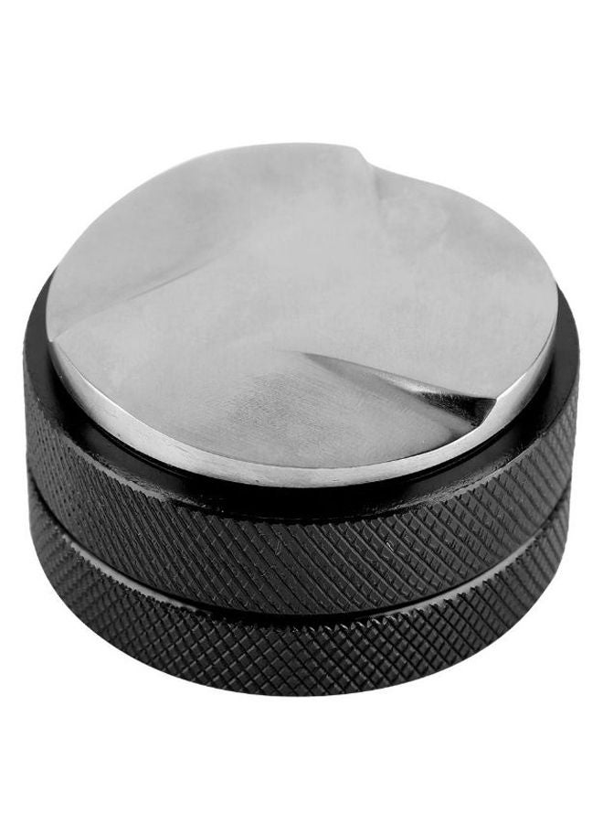 NIBEMINENT Coffee Beans Tamper With Three Angled Slope Black/Silver 520grams