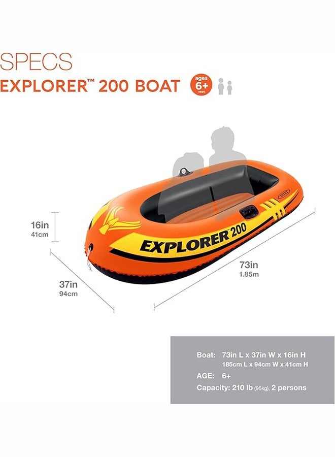 INTEX Explorer 200 Boat 185x94x41cm - Image 3