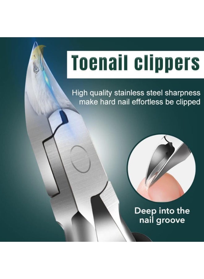 SUNSAR Toe Nail Clippers for Thick Nails,Heavy Duty Professional Nail Clippers for Elderly Ingrown Nails Dead Skin Calluses, with Protective Cover - Image 2