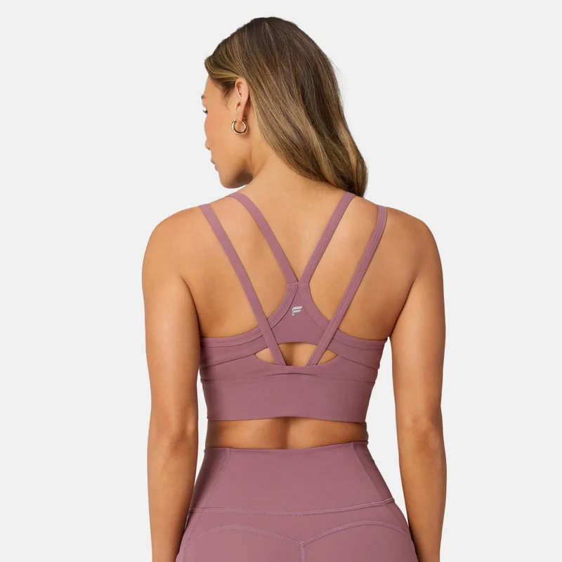 Fabletics Grey Women's Principal Longline Medium-Support Training Sports Bra for Women | Best Price UAE