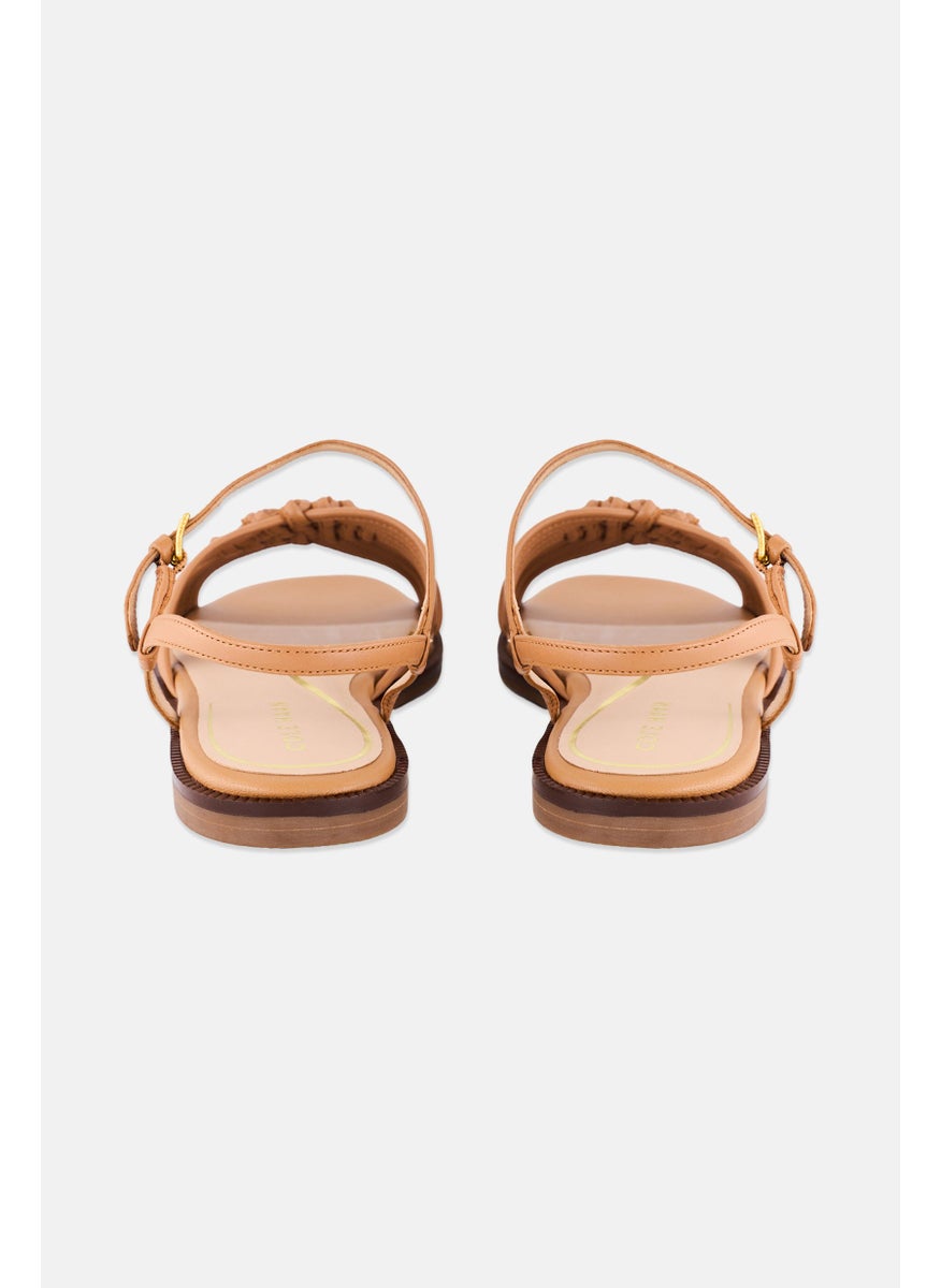 COLE HAAN Women Adjustable Buckle Closure Flats, Brown  - Image 2