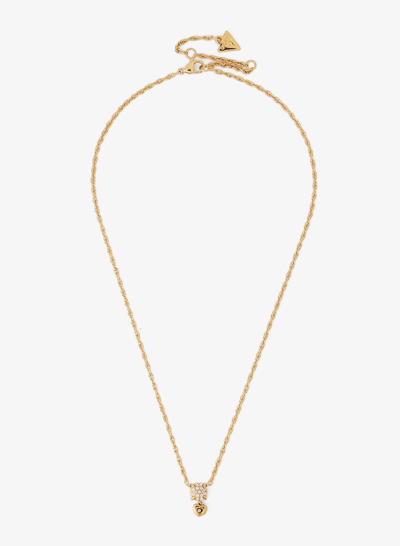 GUESS 16-18 Inch Mini Heart Pave Necklace - Image 1