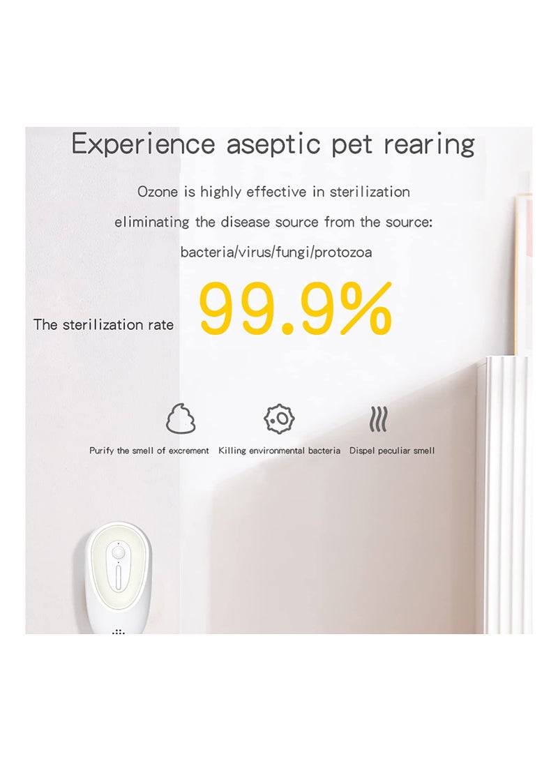 Cat Litter Deodorizer, Auto On/Off, Freshener Pet Litter Boxes Odor Remover, Toilet Air Purifier Genie, with Aromatherapy Compartment Smart Sensor System, Rechargeable Smell Eliminator Machine - Image 3