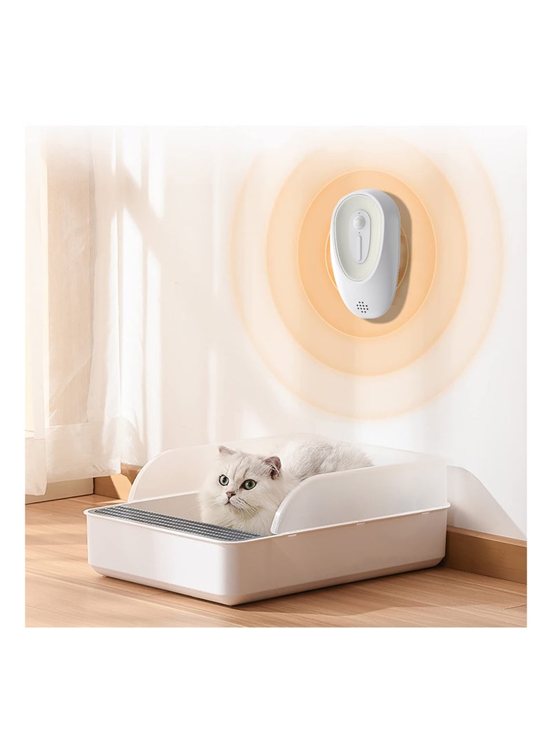 Cat Litter Deodorizer, Auto On/Off, Freshener Pet Litter Boxes Odor Remover, Toilet Air Purifier Genie, with Aromatherapy Compartment Smart Sensor System, Rechargeable Smell Eliminator Machine - Image 5