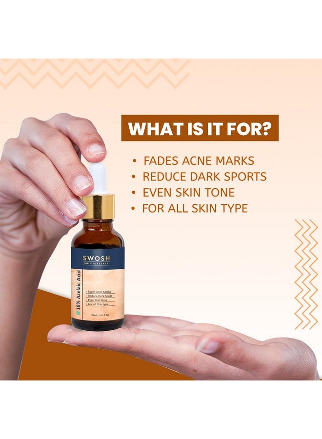 SWOSH 10% Azelaic Acid Serum For Face(30 ML) | Intense Hydration, Skin Illumination, Fades Dark Spots Removal, Natural Moisturizer For Healthy & Glowing Skin - Image 3