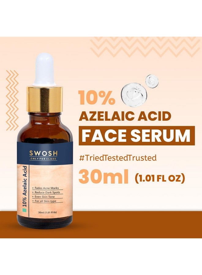 SWOSH 10% Azelaic Acid Serum For Face(30 ML) | Intense Hydration, Skin Illumination, Fades Dark Spots Removal, Natural Moisturizer For Healthy & Glowing Skin - Image 1