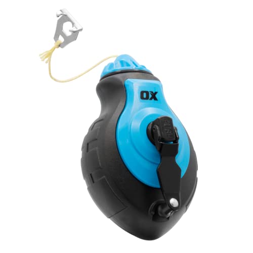 OX Tools Pro Aluminum Body Chalk Reel 6x Gear with Kevlar Reinforced Line | Strong Thick Bold Chalk Line | Chalk Line Tool | Chalk Box | KEVLAR line - Image 1