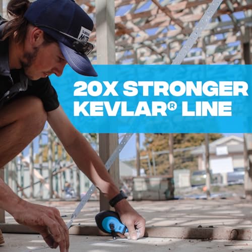 OX Tools Pro Aluminum Body Chalk Reel 6x Gear with Kevlar Reinforced Line | Strong Thick Bold Chalk Line | Chalk Line Tool | Chalk Box | KEVLAR line - Image 4