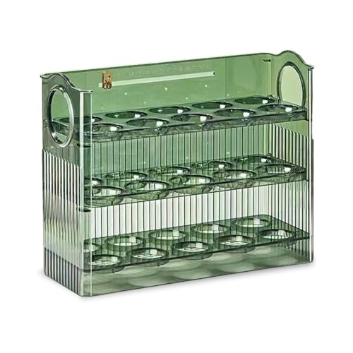 Koja Three-layer Flip-up Egg Storage Container Holder for Refrigerator, Kitchen. 30-Egg Organizer - New Space-Saving, Easy-Access Design, Easy-Clean, Durable, BPA-free. Protects Eggs from Cracking. - Image 1