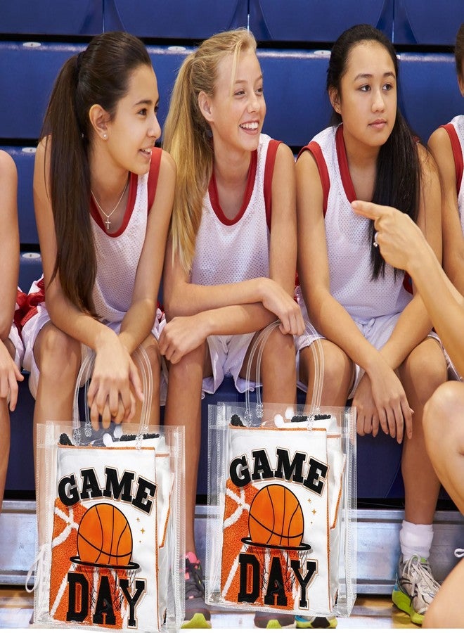 Wesnoy 20 Pcs Basketball Goodie Bags Bulk Classic Basketball Gift Bags with Handles Reusable Sport Party Favor for Candy Birthday Party Supplies 8 x 8 x 3.15'' - Image 4