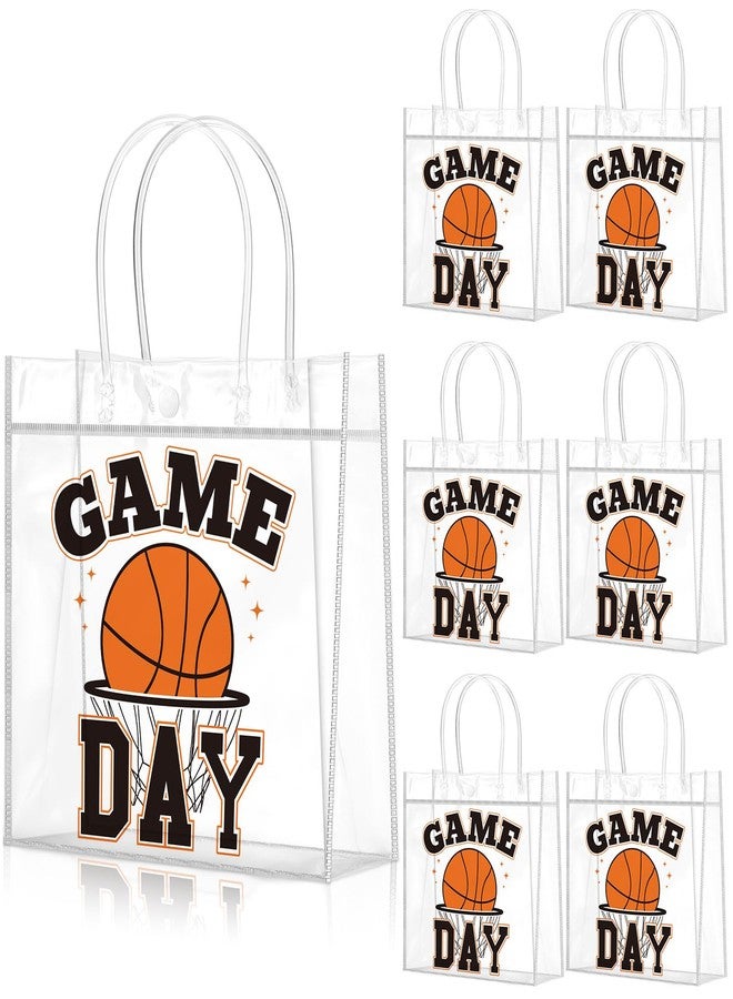 Wesnoy 20 Pcs Basketball Goodie Bags Bulk Classic Basketball Gift Bags with Handles Reusable Sport Party Favor for Candy Birthday Party Supplies 8 x 8 x 3.15'' - Image 1