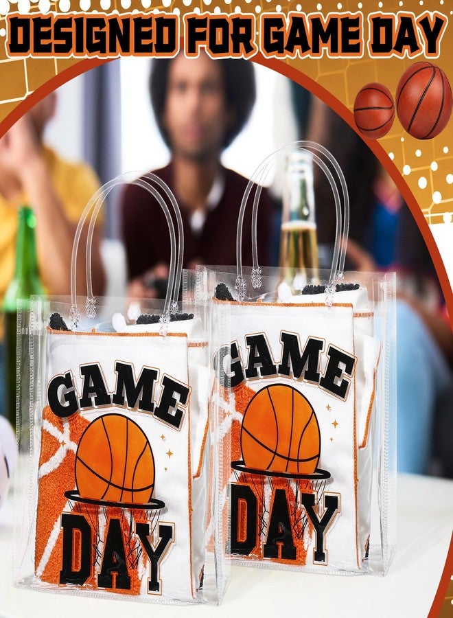 Wesnoy 20 Pcs Basketball Goodie Bags Bulk Classic Basketball Gift Bags with Handles Reusable Sport Party Favor for Candy Birthday Party Supplies 8 x 8 x 3.15'' - Image 5