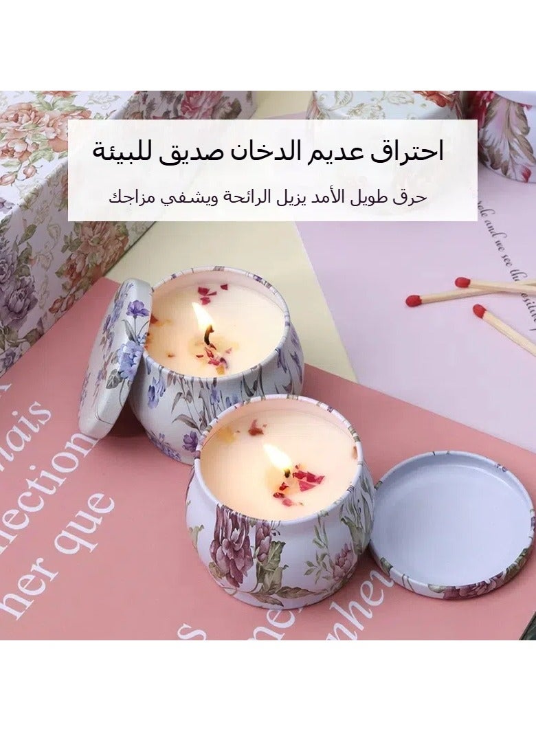 جنرال مجموعة من 6 شموع معطرة، شموع معطرة بيتية مبتكرة، مجموعة شموع معطرة من الصفائح الصويا  - Image 4