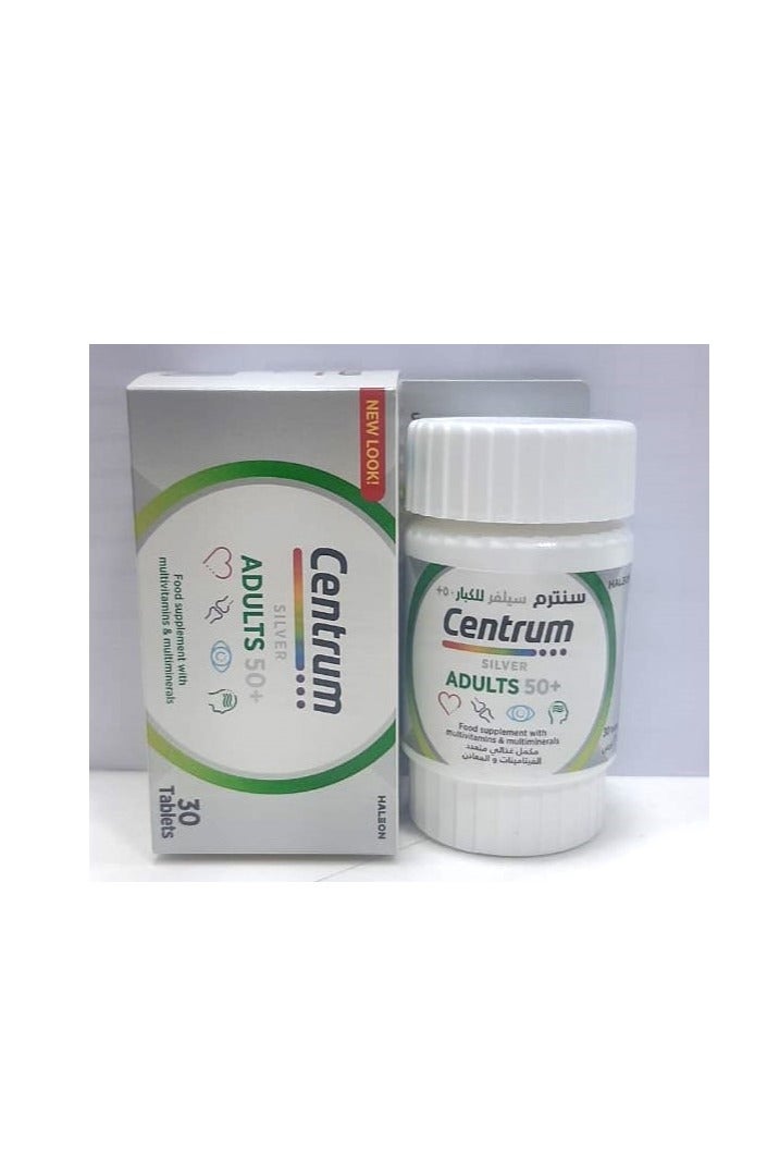 Pfizer Centrum Silver ADULTS 50+ Food Supplement With Multivitamins & Multiminerals 30 tablets - Image 3