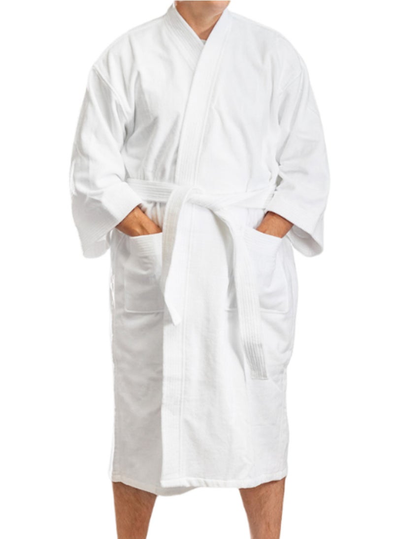 Blueberry Plush And Absorbent Unisex Bathrobe Free Size - Image 1