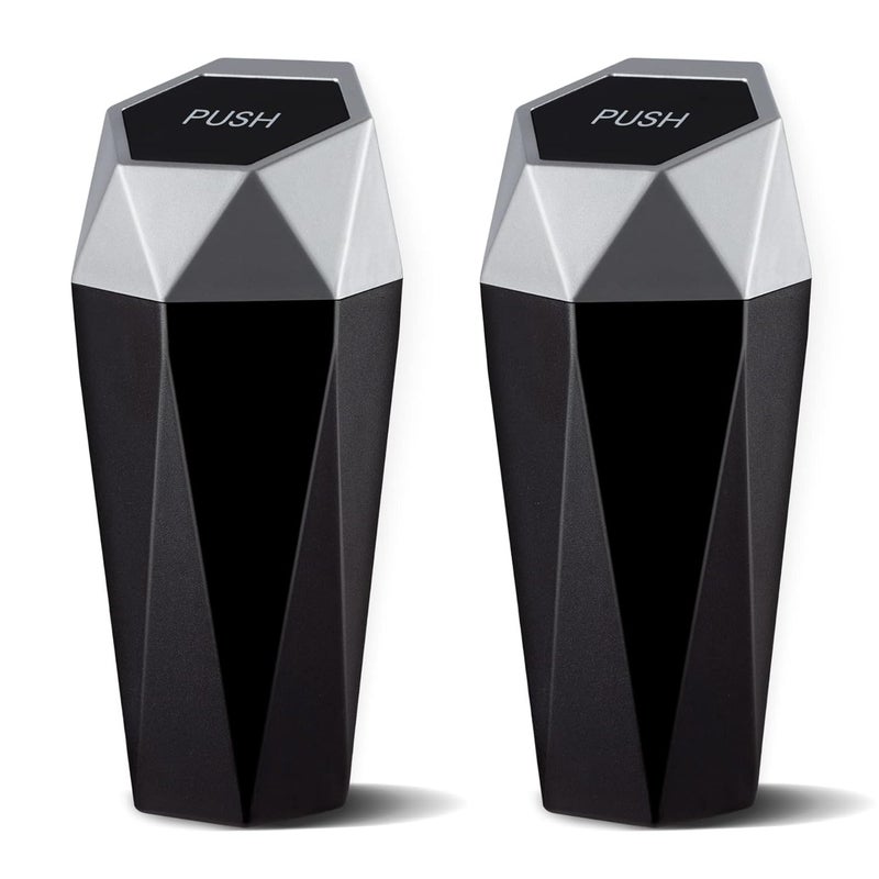 JUSTTOP Diamond Design Car Trash Can with Lid - Image 1