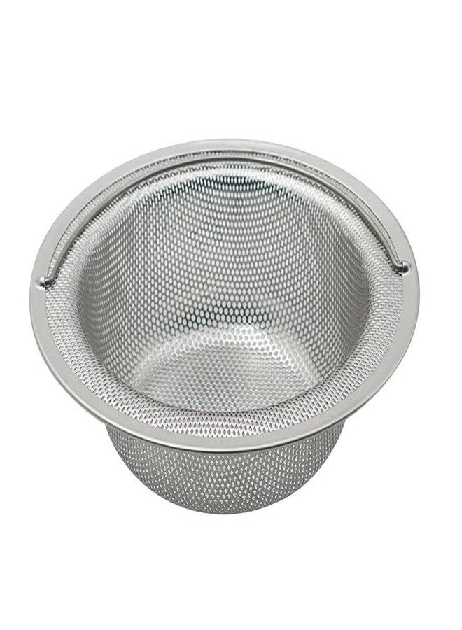 KitchenFest® High Durability Rustproof Stainless Steel Sink Strainer with Handle Kitchen Drain Basin Basket Stopper Drainer Food Waste Blockage Filter Jali, Double Edging Corners, 11 cm, 1 Piece - Image 1