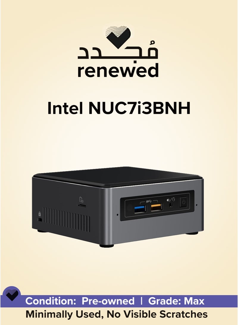 Intel Renewed - NUC7i3BNH Mini PC , Intel Core i3-7100U , Ram 8 GB DDR4 , 120 GB SSD M.2 NVMe , Intel HD Graphics 620 - Image 1