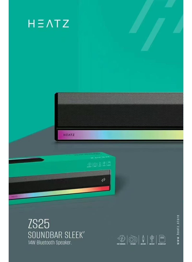 HEATZ ZS25 - Bluetooth sound bar with RGB lights and TWS - Image 1