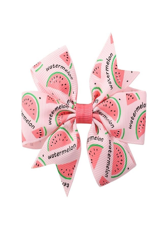 BBTDIN Watermelon Bow Hair Clips Pin Girls Fruit Hair Bowknot Watermelon Hairclips BBG22 (Set-G) - Image 2
