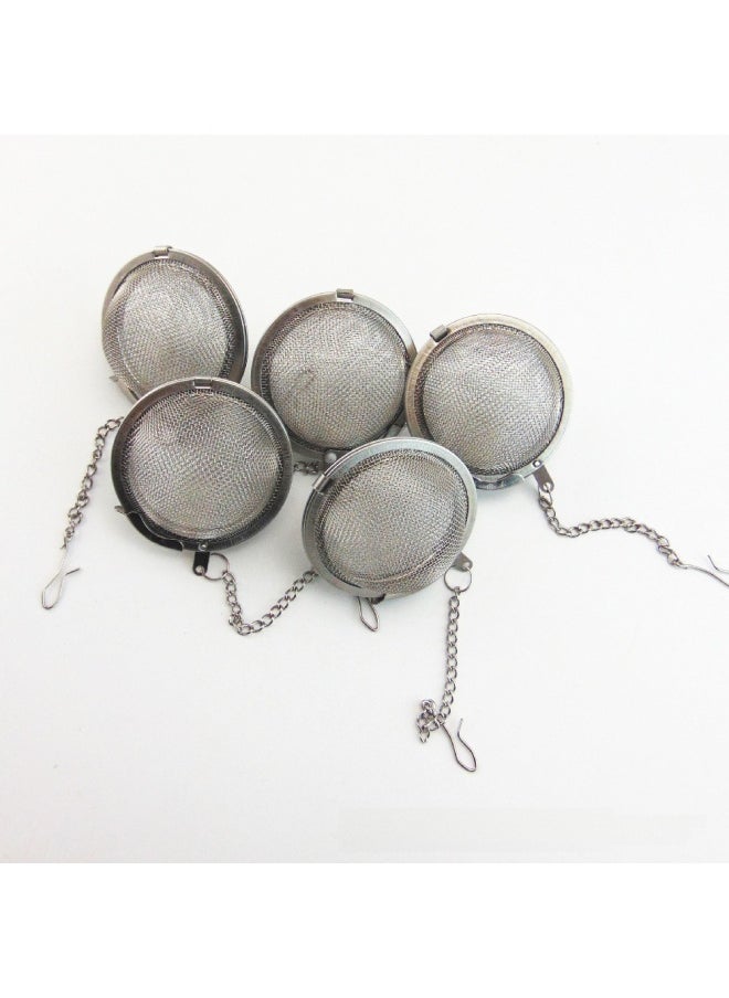Generic - Stainless Steel Heart-shaped Tea Ball Strainer Five-star Tea Leach Bag Kitchen Utensils Infuser Clip-Color:4.5cm Mesh Tea Ball 304 Material - Image 1