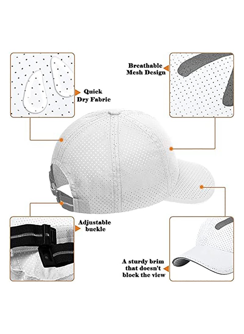Men's Baseball Cap - Quick Dry Running Hat with Mesh Reflective Brim, Breathable and Lightweight Adjustable Summer Cap for Outdoor Activities - Image 3