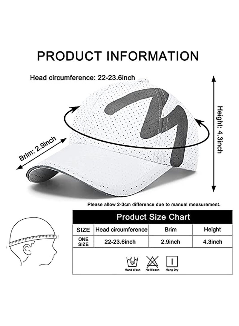 Men's Baseball Cap - Quick Dry Running Hat with Mesh Reflective Brim, Breathable and Lightweight Adjustable Summer Cap for Outdoor Activities - Image 2