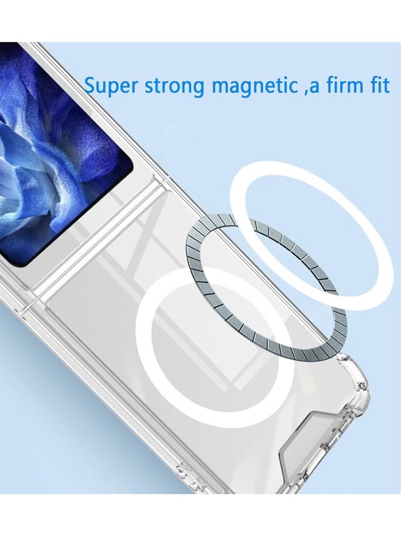 JAJEEK Samsung Galaxy Z Flip 6 Case Cover – MagSafe Compatible, Transparent Shockproof Protection, Yellowing-Resistant Magnetic Phone Case for Galaxy Z Flip 6 5G - Image 3