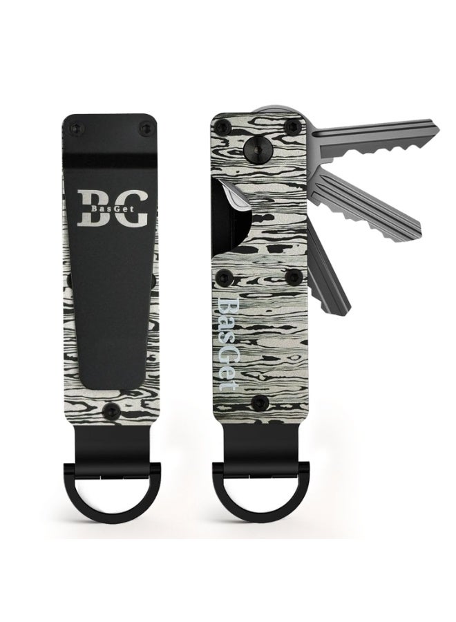 BasGet Damascus Style Real Aluminum Key Holder - Image 1