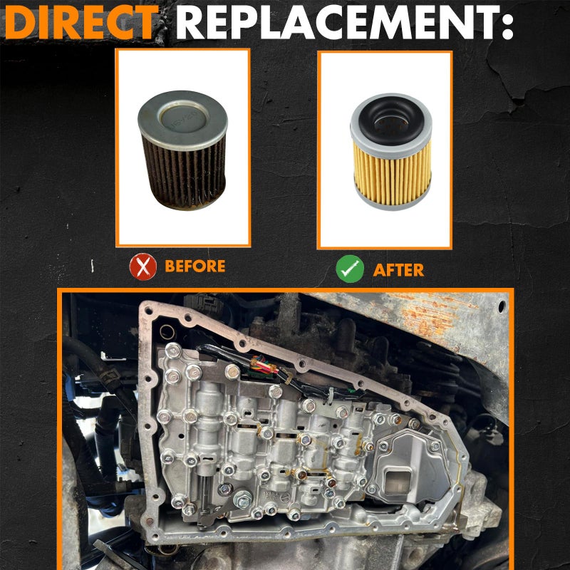 MEMOEO RE0F10A RE0F10B JF011E Transmission Filter Oil Pan Gasket Kit 05191890AA Compatible with Jeep Nissan Dodge Mitsubishi Compass Patriot Rogue Sentra Lancer Outlander Caliber - Image 4